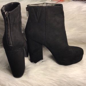 Black Faux Suede Boots